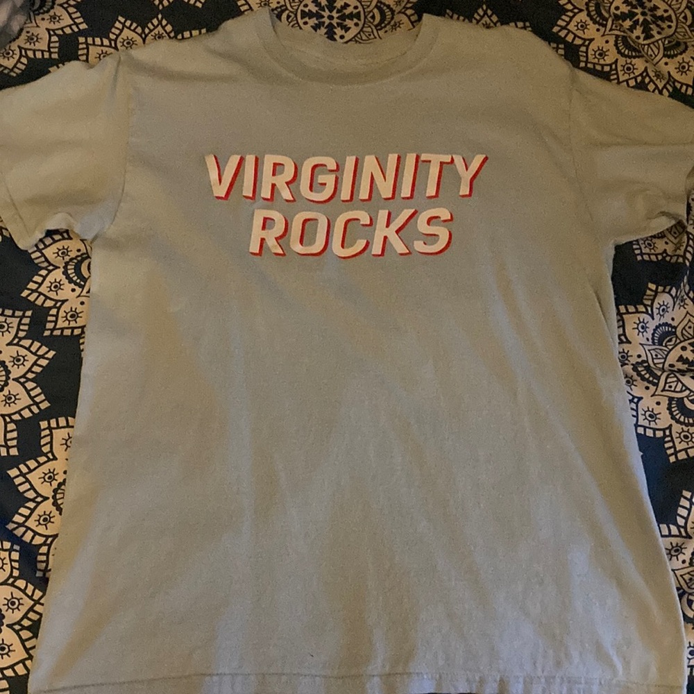 Virginity Rocks Danny Duncan Blue T-Shirt